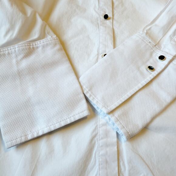 JCrew Garcon Tuxedo White Organic Cotton Button Down Shirt Women's size 6 - Picture 7 of 9